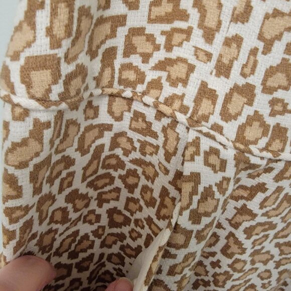 Pendleton Dress Retro Look Animal Print Short Sleeve Linen Blend Dress Sz 4P - Picture 7 of 10